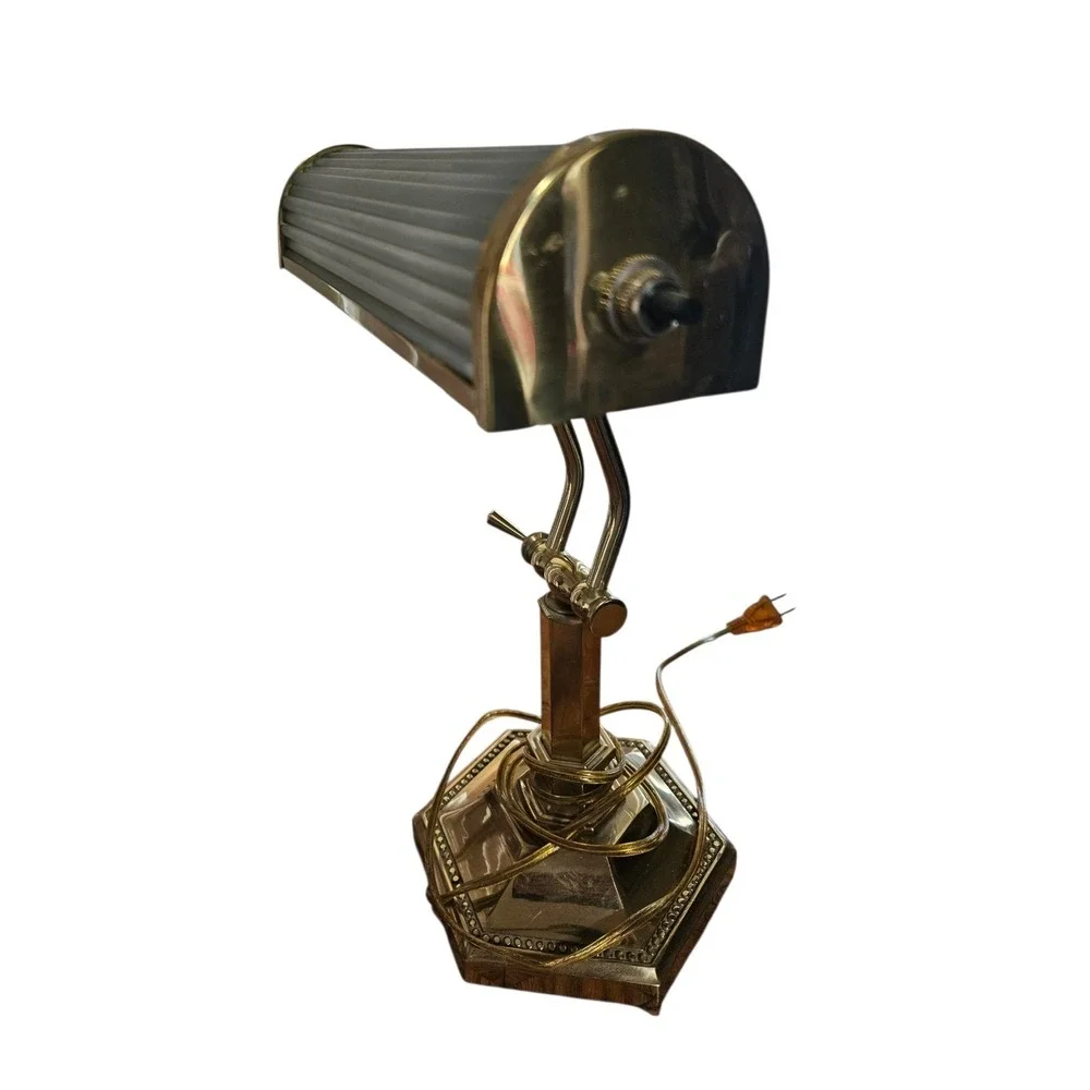 Vintage Brass Bankers‎ Piano Desk Lamp Adjustable UL Certified Mid- Century MCM